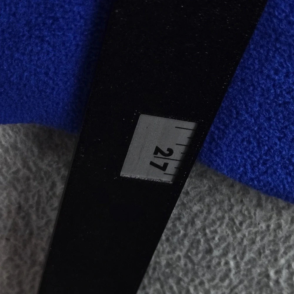 The North‎ Face Men Jacket L Blue Embroidered Colorblock Fleece Anchor Full Zip